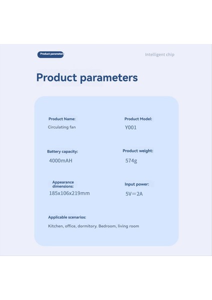 Taşınabilir Hava Sirkülasyonlu Masa Vantilatörü Masaüstü 4000MAH Pil Şarj Edilebilir 100 Hız Ayarlanabilir 180° Ev ve Ofis Için (Yurt Dışından) fırsatları