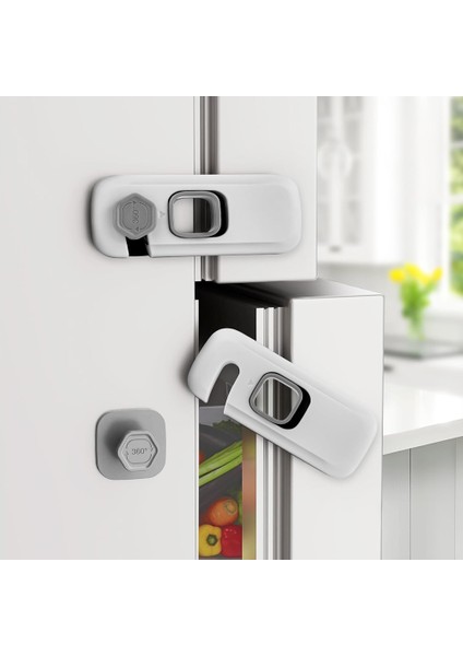 5'li Paket Çocuk Kilidi, Buzdolabı Kapı Kilidi, Dondurucu Kilidi Maksimum 1 Inç (25 Mm) Sızdırmazlık Şeridi Için Uygulanır (Yurt Dışından) modelleri