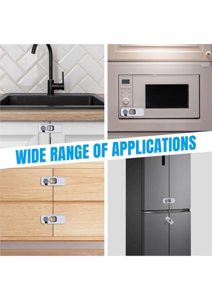 5'li Paket Çocuk Kilidi, Buzdolabı Kapı Kilidi, Dondurucu Kilidi Maksimum 1 Inç (25 Mm) Sızdırmazlık Şeridi Için Uygulanır (Yurt Dışından) indirimleri