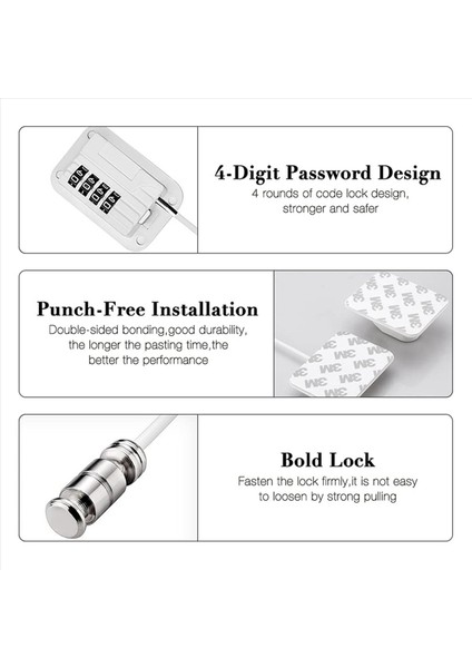 Kodlu Buzdolabı Kilidi, 4'lü Kilit Paketi, Delme Gerektirmez, Buzdolabı, Şarap Soğutucu ve Pencere Çekmecesi Için Kilitler (Yurt Dışından) indirimleri