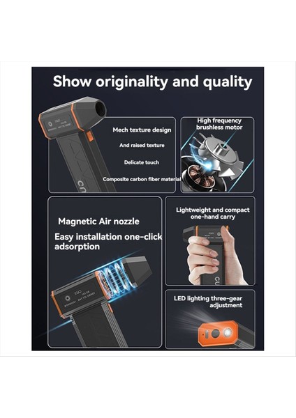 120000 Rpm Hava Üfleyici Süper Güçlü Fan Toz Temizleyici Kablosuz Elektrikli Taşınabilir (Yurt Dışından) modelleri