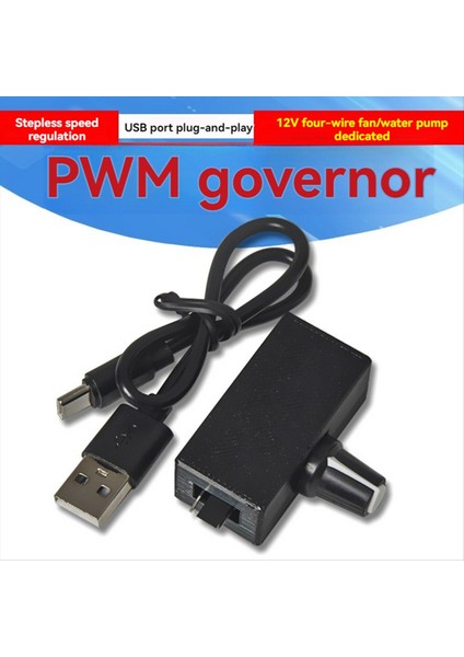 Pwm Hız Kontrol Cihazı 12V 4pin Fan Regülatörü USB Tip-C Güç Kaynağı 1'den 2'ye Adaptör Kablosu ile Kendin Yap Su Soğutmalı Soğutucu (Yurt Dışından) modelleri