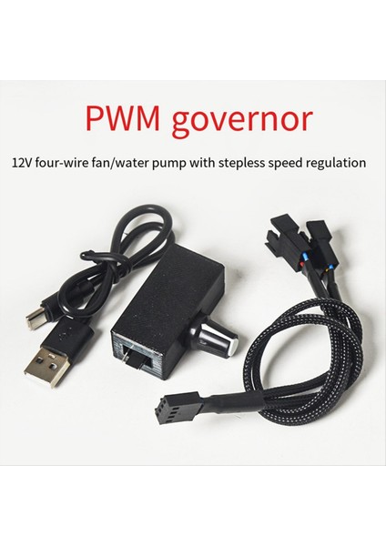 Pwm Hız Kontrol Cihazı 12V 4pin Fan Regülatörü USB Tip-C Güç Kaynağı 1'den 2'ye Adaptör Kablosu ile Kendin Yap Su Soğutmalı Soğutucu (Yurt Dışından) indirimleri