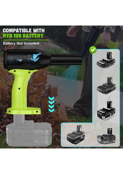 Jet Blower Turbo Fan + 18V Pil, 90000RPM Kuru Üfleyici, Kablosuz El Tipi Elektrikli Toz Giderme (Yurt Dışından) fiyatları