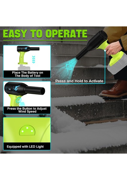 Jet Blower Turbo Fan + 18V Pil, 90000RPM Kuru Üfleyici, Kablosuz El Tipi Elektrikli Toz Giderme (Yurt Dışından) modelleri