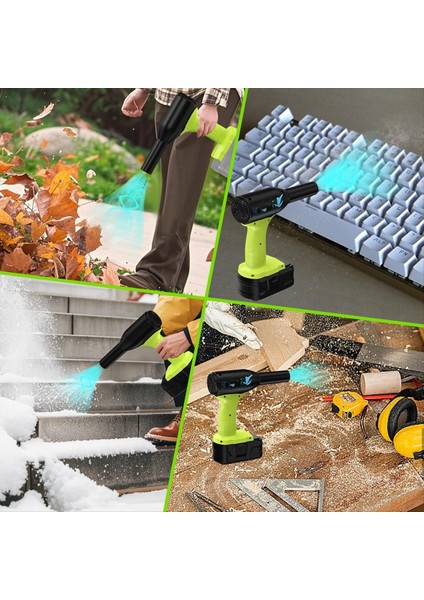 Jet Blower Turbo Fan + 18V Pil, 90000RPM Kuru Üfleyici, Kablosuz El Tipi Elektrikli Toz Giderme (Yurt Dışından) fırsatları