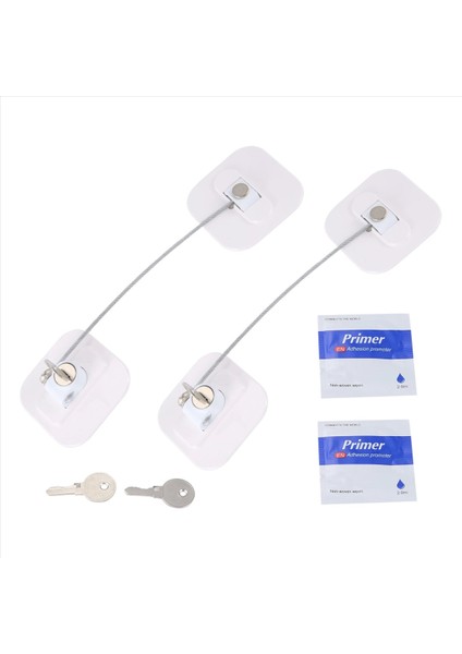 Yetişkinler Için Anahtarlı Buzdolabı Kilidi, Mini Buzdolabı Kilidi, Buzdolabı, Dolap Kapağı (Beyaz 2'li Paket) (Yurt Dışından)