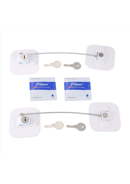 Yetişkinler Için Anahtarlı Buzdolabı Kilidi, Mini Buzdolabı Kilidi, Buzdolabı, Dolap Kapağı (Beyaz 2'li Paket) (Yurt Dışından) modelleri