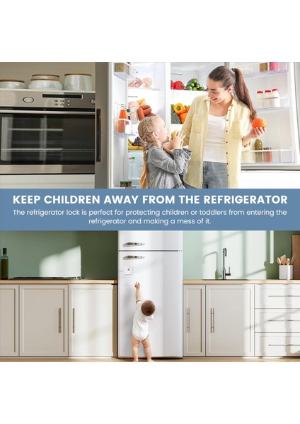 Yetişkinler Için Anahtarlı Buzdolabı Kilidi, Mini Buzdolabı Kilidi, Buzdolabı, Dolap Kapağı (Beyaz 2'li Paket) (Yurt Dışından) fırsatları