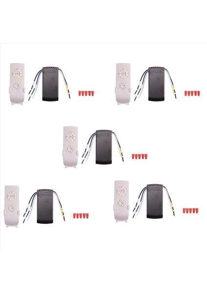 5x Evrensel Tavan Vantilatörü Lambası Uzaktan Kumanda Kiti Ac 220V Zamanlama Ayar Anahtarı Hızı Vericisi Alıcısı (Yurt Dışından) fiyatları