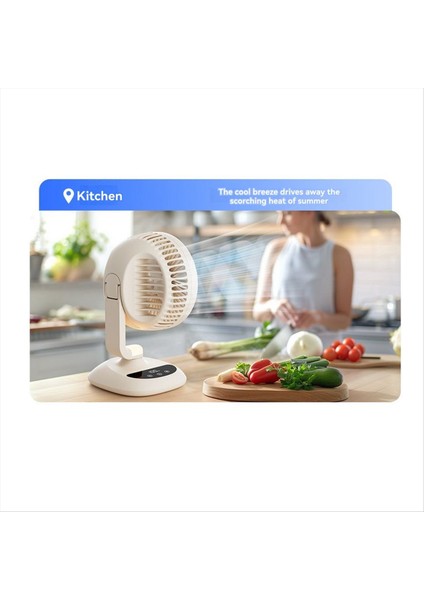 USB Masa Vantilatörü 6 Hız Taşınabilir Masaüstü Masa Vantilatörü Işıklı Yatak Odası Ofis Seyahat Zamanlaması ve Kaymaz Mat A (Yurt Dışından) indirimleri