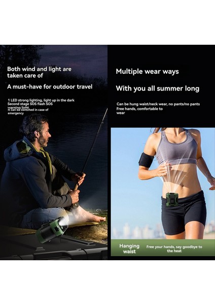 Taşınabilir Bel Vantilatörü 6000MAH Şarj Edilebilir Açık Hava Boyun ve Bel Klipsi Güçlü Güç Bankası ve Kamp Aydınlatması (Yurt Dışından) fiyatları