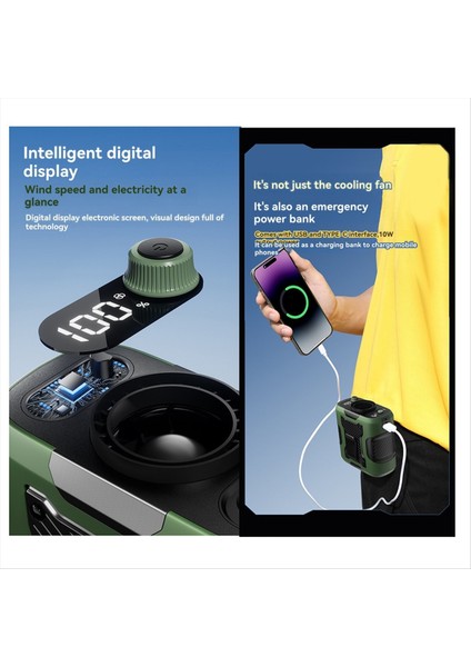 Taşınabilir Bel Vantilatörü 6000MAH Şarj Edilebilir Açık Hava Boyun ve Bel Klipsi Güçlü Güç Bankası ve Kamp Aydınlatması (Yurt Dışından) indirimleri