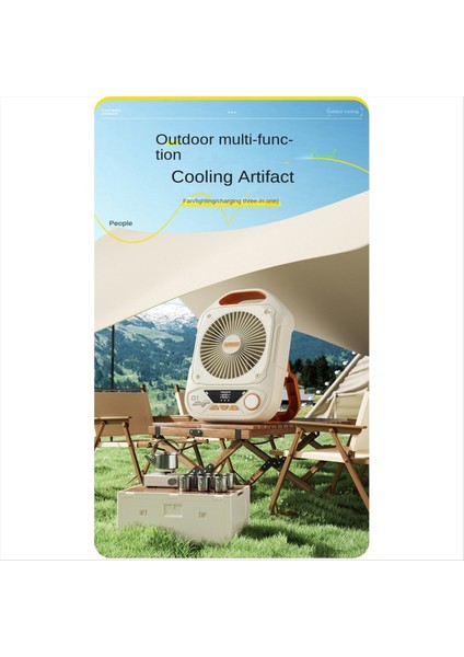 Taşınabilir Açık Hava Kamp Vantilatörü 10000MAH Pil, LED Işık, 90° Otomatik Salınım, Kablosuz, Masaüstü Kullanımı Için Ideal (Yurt Dışından) fiyatları