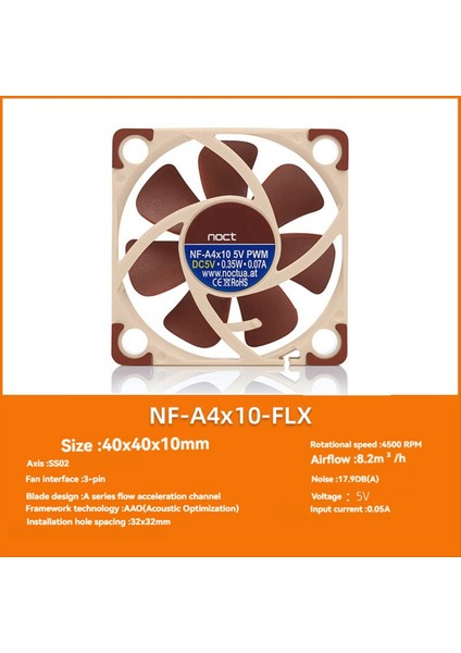 -A4X10 5V Pwm Kasa Fanı 3 Pinli 40X40X10MM Ince Akıllı Sıcaklık Kontrolü Ultra Küçük Cpu Soğutma (Yurt Dışından) fiyatları