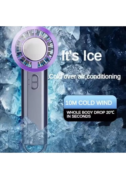 Taşınabilir Buz Sıkıştırma Fanı USB Şarj Edilebilir Yarı Iletken Soğutma Taşınabilir Küçük Şarjlı Turbo Klima (Yurt Dışından) modelleri