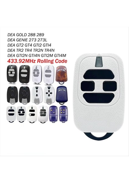 Garaj Kapısı Uzaktan Kumandası 2 Tuşlu + 4 Tuşlu 433.92 Mhz Gt4 Gtı2 Gtı4 Serisi El Tipi Verici Için Değişken Kod (Yurt Dışından) modelleri