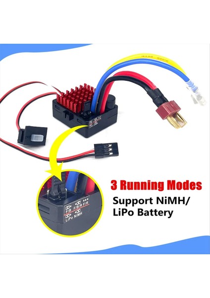 Su Geçirmez 60A Esc -1060-RTR Fırçalanmış Hız Kontrol Cihazı Bec 5V/2A 1/10 Rc Araba Kamyon 540 550 Motor A Için (Yurt Dışından) indirimleri