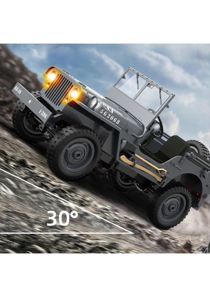 1/10 Rc Araba 2.4g Rc 1941 4WD Rtr Paletli Tırmanma Ölçekli Kamyon Offroad Araç Yetişkin Oyuncakları Çocuklar Için Hediye Gri (Yurt Dışından) modelleri