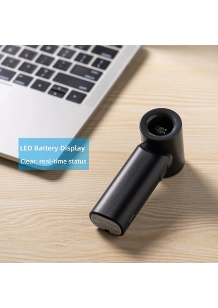 El Tipi Elektrikli Vantilatör Mini Turbo Hava Soğutma Ofis, Açık Hava Seyahat, Düşük Gürültü, Güçlü Hava Akışı Beyaz (Yurt Dışından) fırsatları