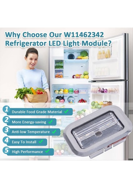 5 Adet W11462342 Buzdolabı LED Işık Modülü AP6989197 PS16218086 W10908166 W10607479 W10843339'U Değiştirin (Yurt Dışından) fiyatları