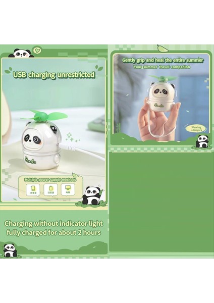 Panda Temalı El Tipi Vantilatör, USB Şarj Edilebilir Mini Taşınabilir Vantilatör, Yumuşak Kanatlar, Düşük Gürültü, Dış Mekan Kullanımı Için Ideal, Seyahat Dostu (Yurt Dışından) indirimleri