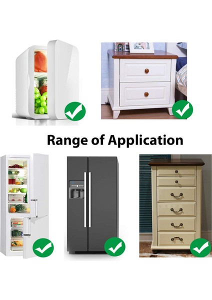 Buzdolabı Kilidi, Buzdolabı Kilitleri, Çocuk Güvenliği Için Anahtarlı Dondurucu Kilidi, Dolap Kilitleri - 2'li Paket (Yurt Dışından) modelleri