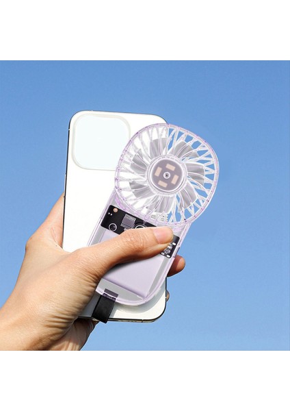 Taşınabilir Mini Fan Ayarlanabilir Hız Cep Hava Soğutucu 1200MAH Açık Hava Taşınabilir Seyahat Kamp Beyaz (Yurt Dışından) indirimleri