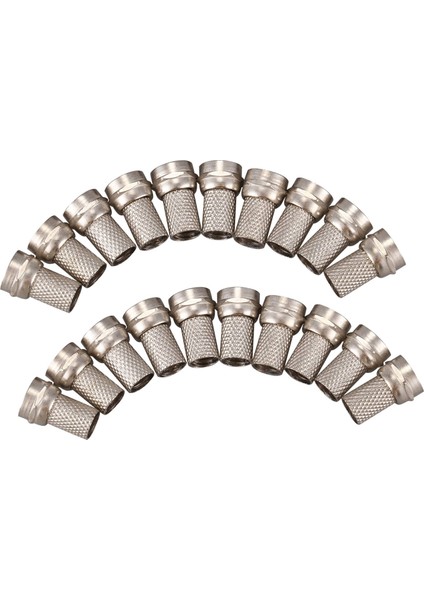 20 Adet Cctv Rg6 F Tipi Twist-On Koaksiyel Koaksiyel Kablo Konnektörü Erkek (Yurt Dışından)