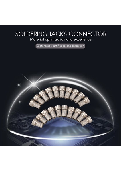 20 Adet Cctv Rg6 F Tipi Twist-On Koaksiyel Koaksiyel Kablo Konnektörü Erkek (Yurt Dışından) fiyatları