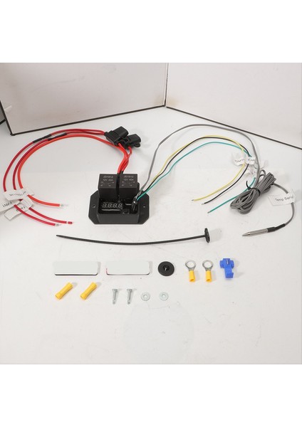 Dijital Radyatör Fan Kontrol Cihazı Anahtarı 12V 0444 Ayarlanabilir Sıcaklık Aralığı Elektrikli Termal Fan Anahtarı Kiti (Yurt Dışından) fiyatları