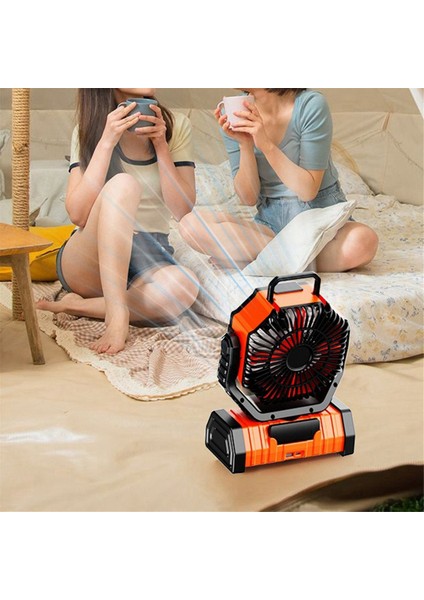 Açık Hava Kamp Fanı Işıklı, 20000MAH Şarj Edilebilir, Yüksek Kapasiteli, Balıkçılık ve Diğer Amaçlar Için Uzun Ömürlü (Yurt Dışından)