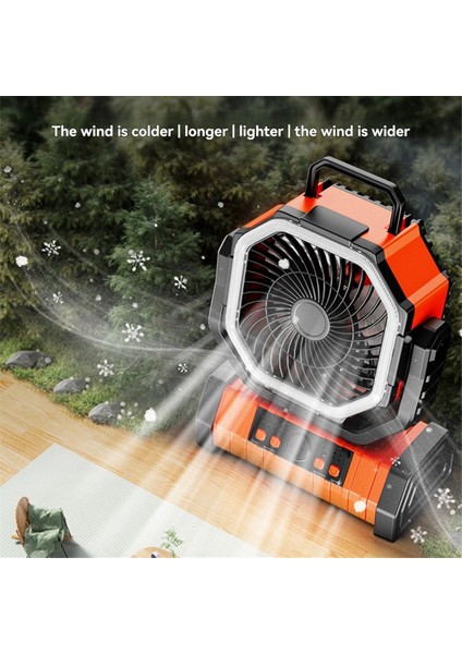 Açık Hava Kamp Fanı Işıklı, 20000MAH Şarj Edilebilir, Yüksek Kapasiteli, Balıkçılık ve Diğer Amaçlar Için Uzun Ömürlü (Yurt Dışından) modelleri