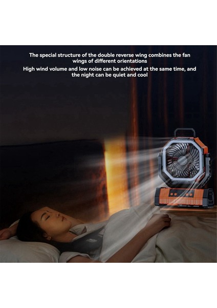 Açık Hava Kamp Fanı Işıklı, 20000MAH Şarj Edilebilir, Yüksek Kapasiteli, Balıkçılık ve Diğer Amaçlar Için Uzun Ömürlü (Yurt Dışından) indirimleri