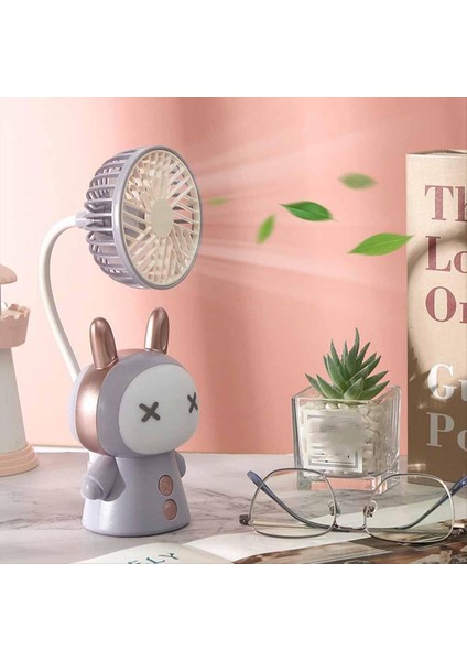 Mini Fan Karikatür Taşınabilir Gece Lambası USB Şarj Edilebilir Katlanabilir Küçük Masa Çalışma Masası Lambası C (Yurt Dışından) fiyatları