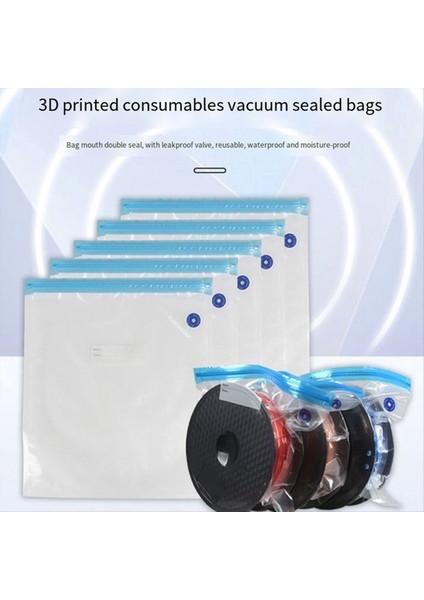 3D Filament Yeniden Kullanılabilir Sıkıştırma Depolama Için 30X34 cm Yazıcı Sarf Malzemeleri Vakum Torbaları (Yurt Dışından) fırsatları