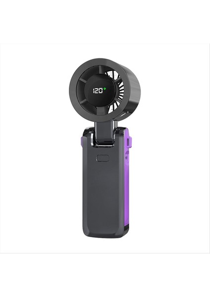 Katlanabilir El Tipi Vantilatör 120 Hızlı Kişisel Vantilatör Mini Turbo USB Şarj Edilebilir Açık Hava Seyahati Için (Yurt Dışından)