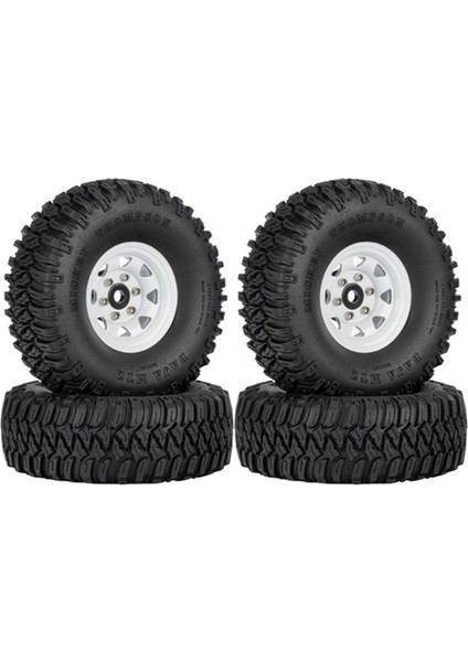 1/10 Rc Paletli Araç Axial Jr D90 CC01 LC70 Mst Için 4 Adet 1.55 Metal Beadlock Jant Lastik Seti, 1 Beyaz (Yurt Dışından)