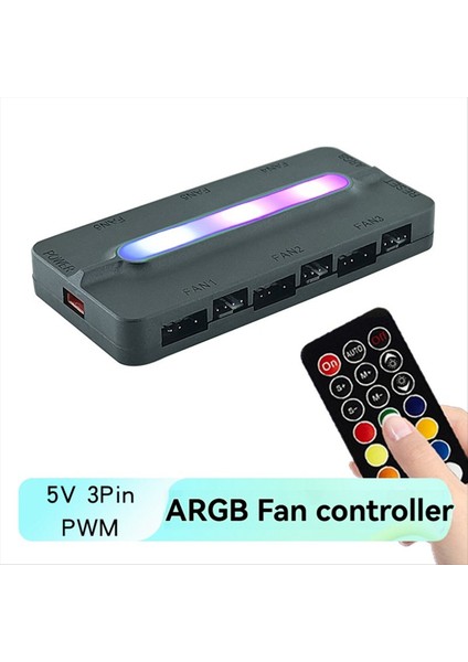 5V/3PIN Argb 4pin Fan Pwm Hub 1to6 Müzik Ritmi Sıcaklık Kontrol Cihazı Aura Sync Soğutma Uzaktan Kumanda Şasi Hub'ı (Yurt Dışından) fırsatları