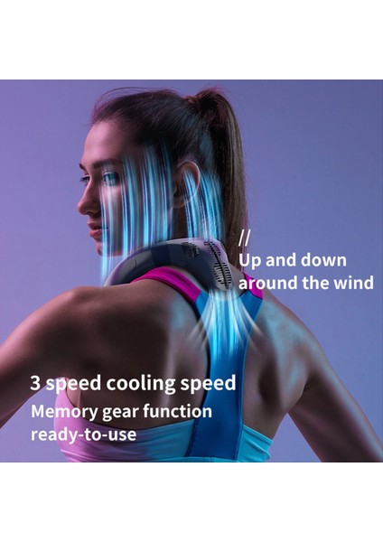 Boyun Askılı Küçük Vantilatör Taşınabilir USB Şarjlı Kanatsız Türbin Giyilebilir Soğutma Klima Soğutma (Yurt Dışından) fiyatları