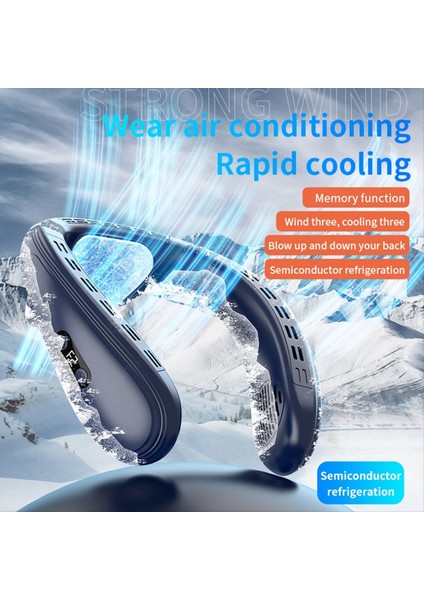 Boyun Askılı Küçük Vantilatör Taşınabilir USB Şarjlı Kanatsız Türbin Giyilebilir Soğutma Klima Soğutma (Yurt Dışından) modelleri