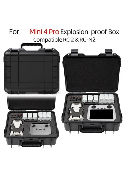 Mini 4 Pro Saklama Kutusu Patlamaya Dayanıklı Taşınabilir Su Geçirmez Kutu Sert Kabuk Büyük Kapasiteli (Yurt Dışından) fiyatları