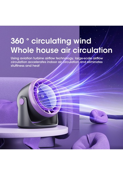 Dijital Ekranlı, Çok Hızlı Ayarlanabilir Dokunmatik Ekranlı Masa Vantilatörü Taşınabilir Mini Ofis Masaüstü (Yurt Dışından) indirimleri