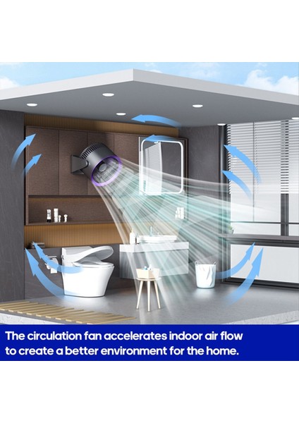 Çok Işlevli Elektrikli Fan Sirkülatörü Kablosuz Taşınabilir Ev Sessiz Vantilatörü Masaüstü Duvar Tavan Hava Soğutucu (Yurt Dışından) indirimleri