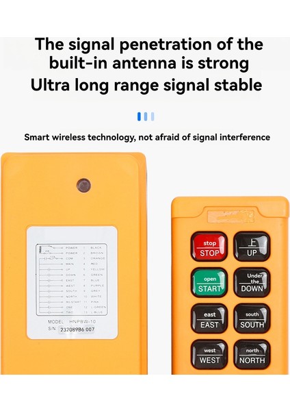 Endüstriyel Kablosuz Vinç Radyo Uzaktan Kumanda Sistemi 1 Verici 10 Kanal Hız Kaldırma Anahtarı (Yurt Dışından) fırsatları