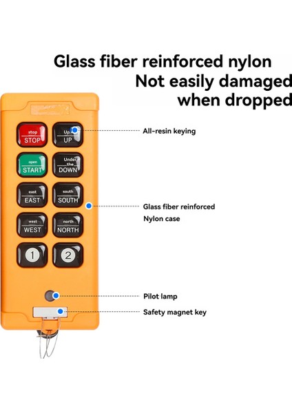 Endüstriyel Kablosuz Vinç Radyo Uzaktan Kumanda Sistemi 1 Verici 10 Kanal Hız Kaldırma Anahtarı (Yurt Dışından) indirimleri