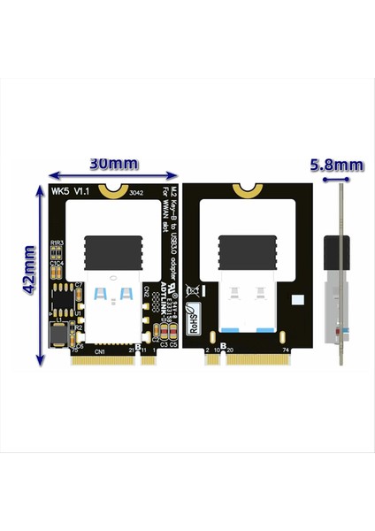 Dizüstü Bilgisayar M.2 B Anahtarı Bluetooth Uyumlu Wifi Ağ Kartı USB 3.0 SSD Ngff 3042 Dönüştürücü M2 Anahtar-B Wwan 4g Yuvası (Yurt Dışından) modelleri