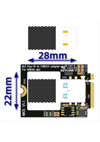 Dizüstü Bilgisayar M.2 B Anahtarı Bluetooth Uyumlu Wifi Ağ Kartı USB 3.0 SSD Ngff 3042 Dönüştürücü M2 Anahtar-B Wwan 4g Yuvası (Yurt Dışından) fırsatları