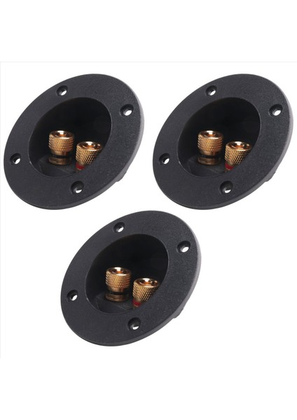 3 Adet Kendin Yap Ev Araba Stereo 2 Yollu Hoparlör Kutusu Terminal Bağlantı Direği Yuvarlak Yaylı Kap Konnektörler Subwoofer Fişleri (Siyah) (Yurt Dışından)