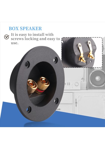 3 Adet Kendin Yap Ev Araba Stereo 2 Yollu Hoparlör Kutusu Terminal Bağlantı Direği Yuvarlak Yaylı Kap Konnektörler Subwoofer Fişleri (Siyah) (Yurt Dışından) indirimleri